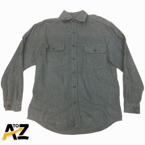 Men's Gray Mountain Ridge Button-Down Shirt Size M Medium
